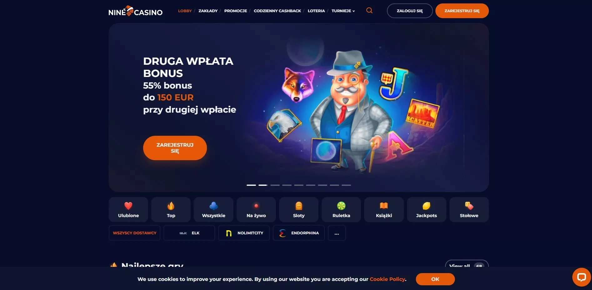 Nine casino boonus ilma sissemakseta