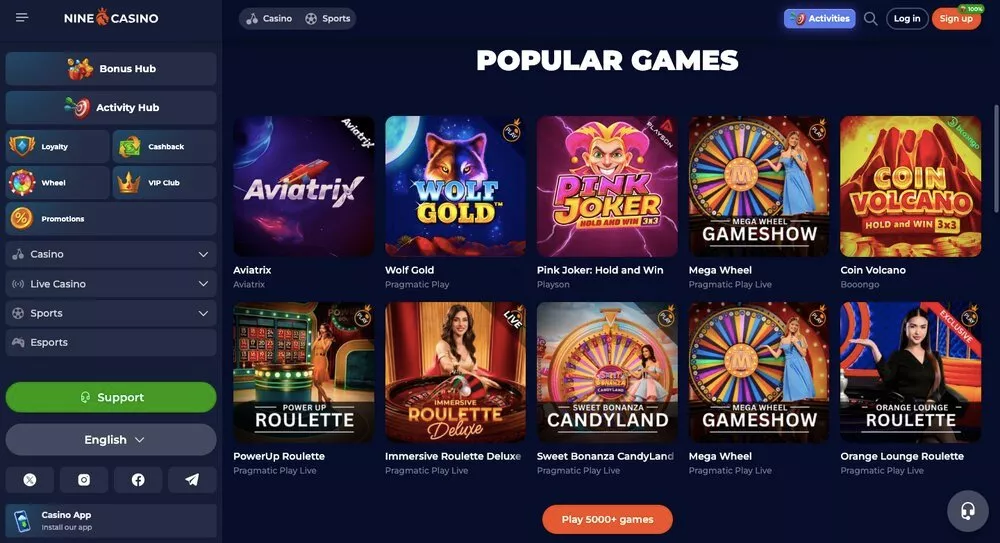 Nine casino bonus bez depozita