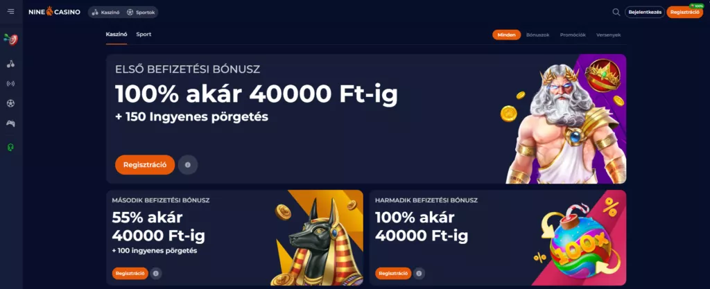 Bonus bez depozytu nine casino