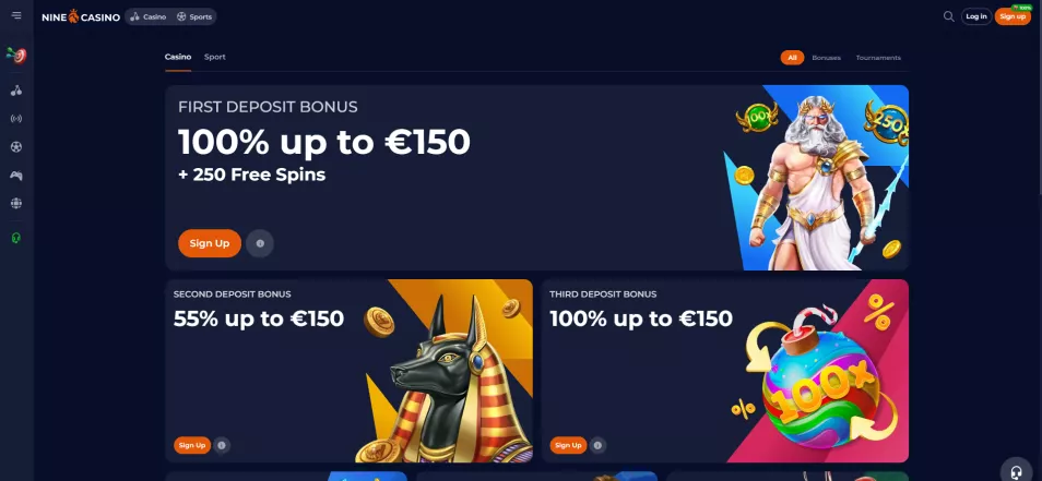 Bonus bez depozytu nine casino
